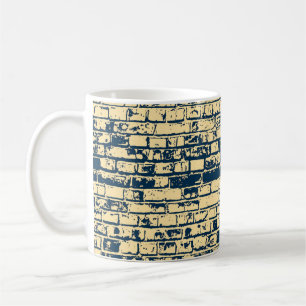 Taza De Café Textura de una pared de ladrillo. Elegante diseño 