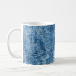 Taza De Café Textura de vaqueros de denim azul