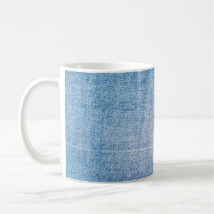 Taza De Café Textura de vaqueros de denim azul