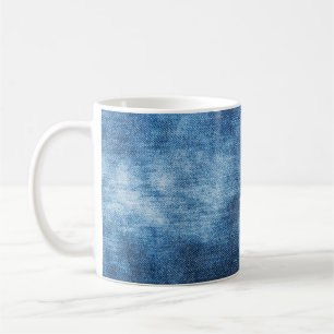 Taza De Café Textura de vaqueros de denim azul