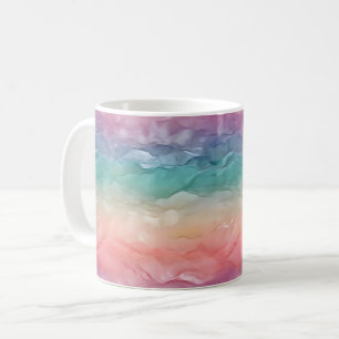 Taza De Café Textura del arcoiris de Ombre