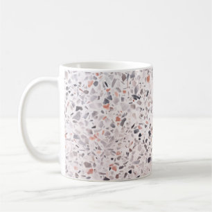 Taza De Café Textura del terrazo antiguo, patrón de martillo.