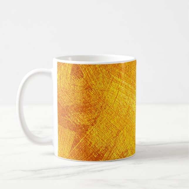Taza De Café Textura dorada de lujo, fondo abstracto. (Izquierda)