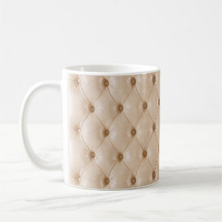 Taza De Café Textura elegante de cuero: material lujoso