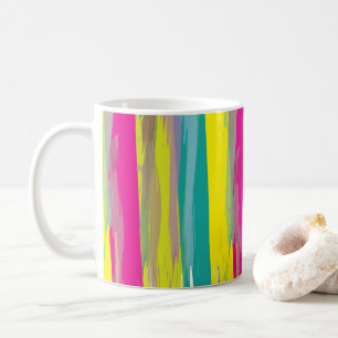 Taza De Café Textura Grunge de Acuarela Colorida