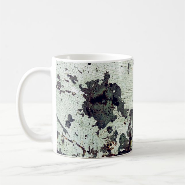Taza De Café textura metalizado con arañazos y chaquetas, a (Izquierda)
