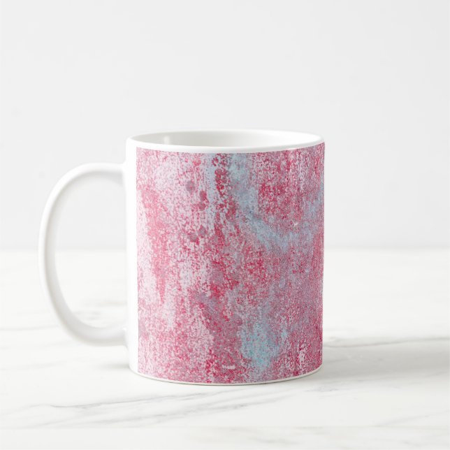 Taza De Café textura metalizado con arañazos y grietas abstract (Izquierda)