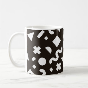 Taza De Café Textura plana de formas geométricas coloridas. Mon