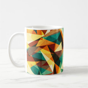 Taza De Café textura sin soldadura de triángulo de color con ef