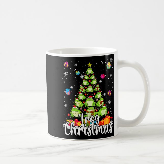 Taza De Café Th Cute Frog Christmas Tree Pajama Matching Costum (Derecha)