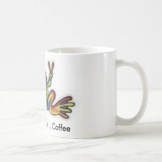 Taza De Café th_frogg, café del amor de la paz……