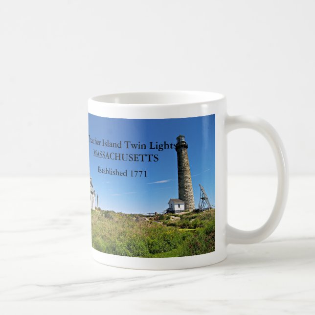 Taza De Café Thacher Island Twin Lights, Massachusetts Mug (Derecha)