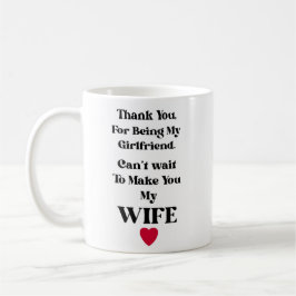 Taza De Café Thank You Girlfriend/Wife Valentine's Card