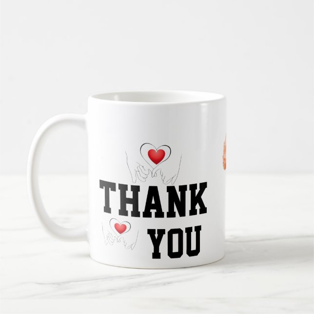 Taza De Café Thank You Many Thanks With Thanks Sincere Thanks T (Izquierda)
