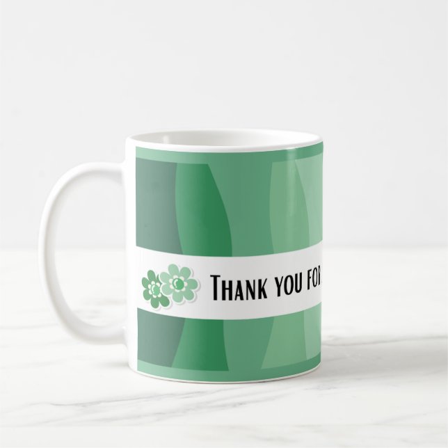 Taza De Café Thank you Nurse - Green Theme (Izquierda)