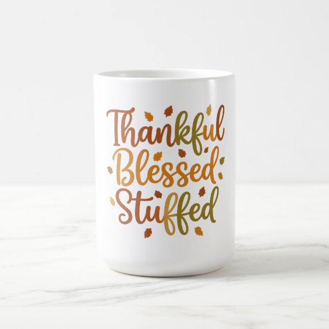 Taza De Café Thankful Blessed Stuffed Coffee Mug (Centro)