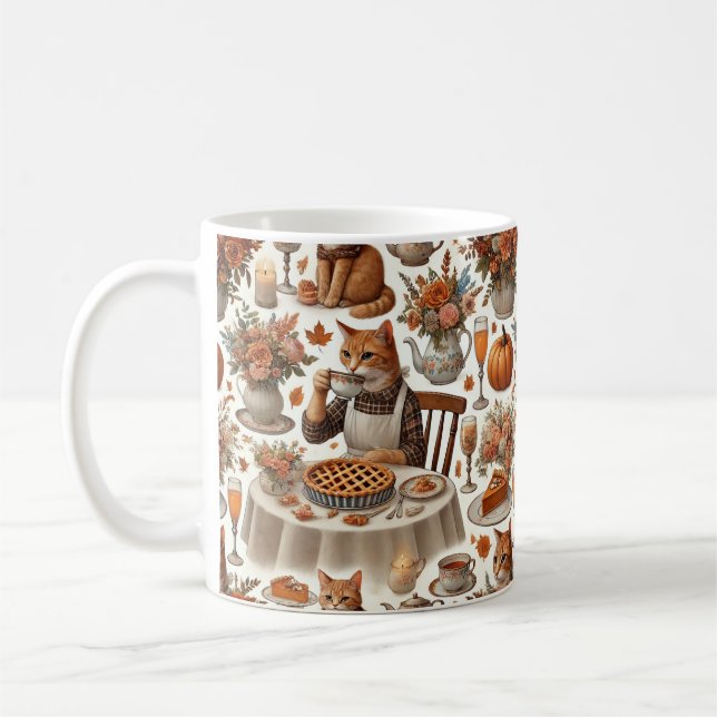 Taza De Café Thanksgiving for Cat Lovers (Izquierda)