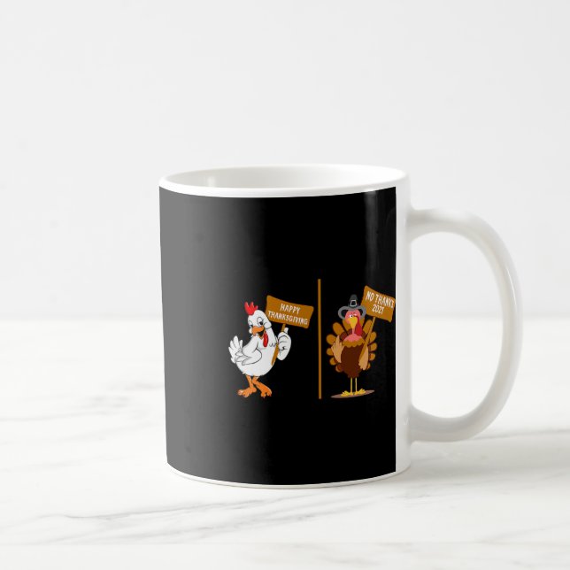Taza De Café Thanksgiving Turkey No Thanks Grumpy Halloween Fun (Derecha)