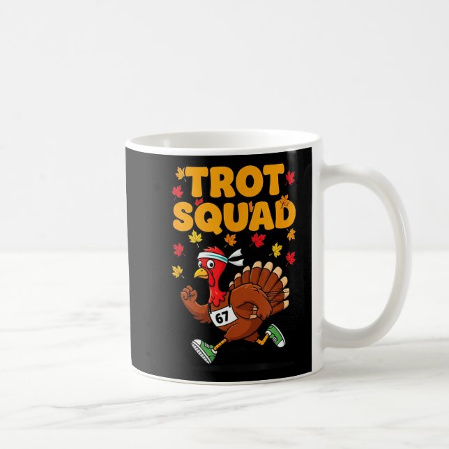 Taza De Café Thanksgiving Turkey Running Outfit Costume Turkey  (Derecha)