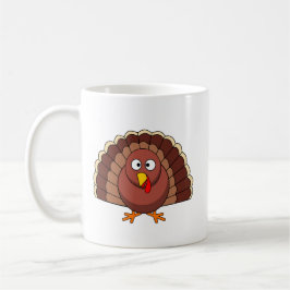 Taza De Café Thanksgiving Turkey With Pumpkin Cartoon