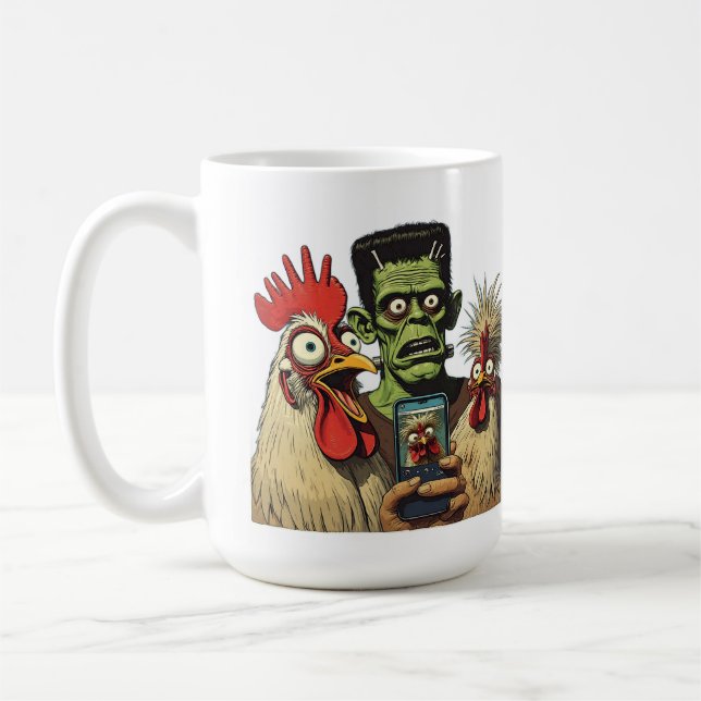 Taza De Café “That One Friend”Cheesy Chicken Selfies (Izquierda)