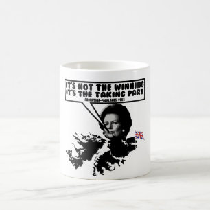 Taza De Café Thatcher divertida Malvinas