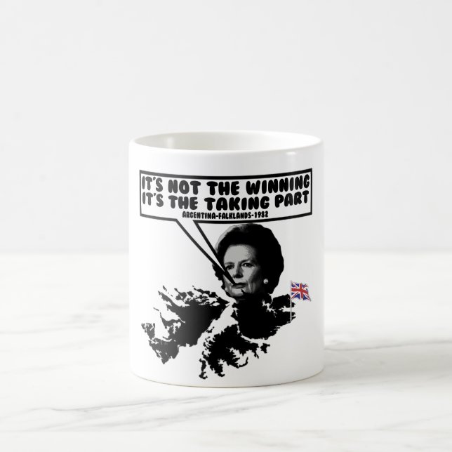 Taza De Café Thatcher divertida Malvinas (Centro)