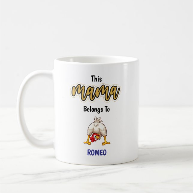 Taza De Café The 2 Kid Mommy Clucker Chicken Mama Mug (Izquierda)