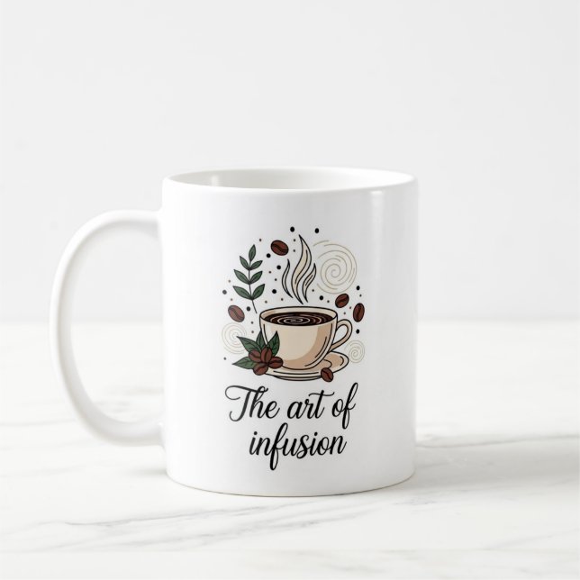 Taza De Café The Art of Infusion - Elegant Coffee Illustration (Izquierda)