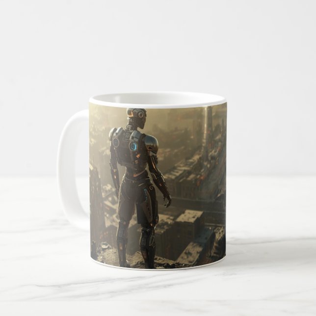 Taza De Café  The Ascendant Guardian: Sci Fi Cyberpunk Mug (Anverso izquierdo)