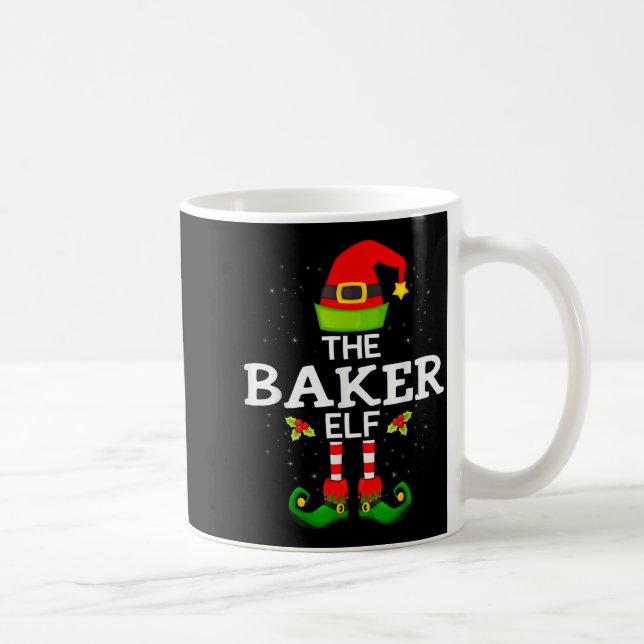Taza De Café The Baker Elf Christmas Family Matching Pajama  (Derecha)