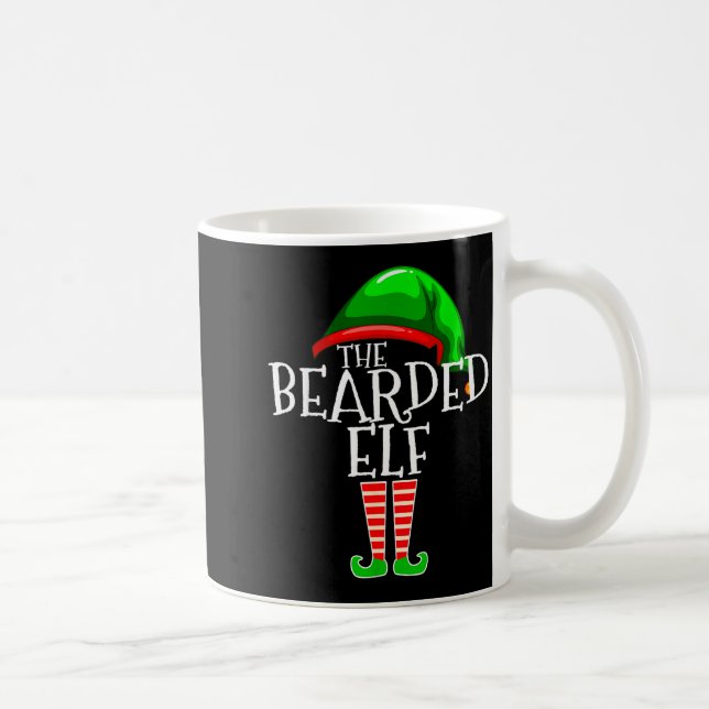 Taza De Café The Bearded Elf Family Matching Group Christmas Be (Derecha)