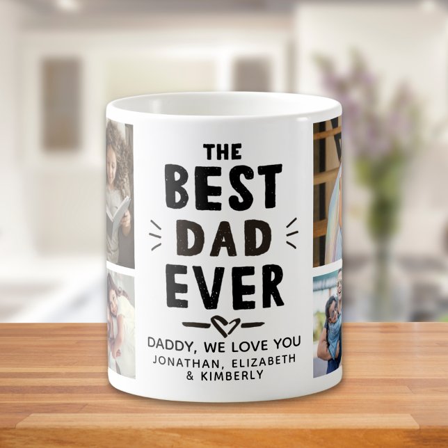 Taza De Café The Best Dad Ever Cute Photo Collage for Dad (Subido por el creador)
