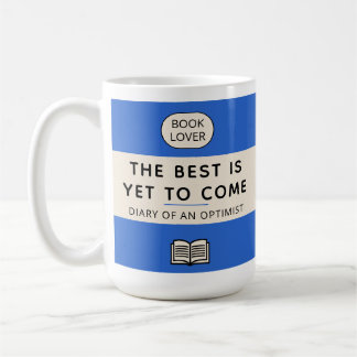 Taza De Café The Best Is Yet To Come Retro Paperback Cover Blue