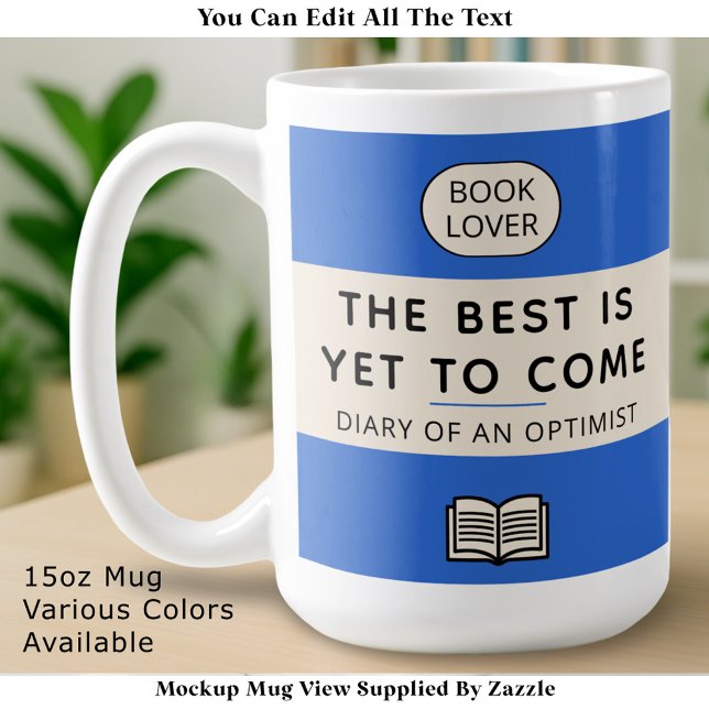 Taza De Café The Best Is Yet To Come Retro Paperback Cover Blue (Subido por el creador)