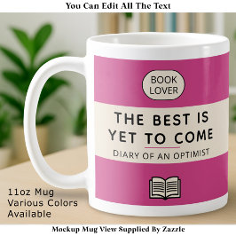 Taza De Café The Best Is Yet To Come Retro Paperback Cover Pink