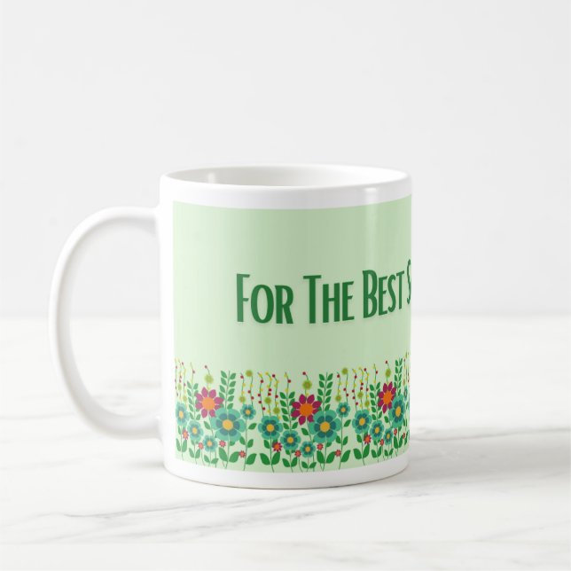 Taza De Café The best Nurse - Floral design (Izquierda)