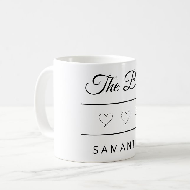Taza De Café The Bride Personalized Wedding Design (Anverso izquierdo)