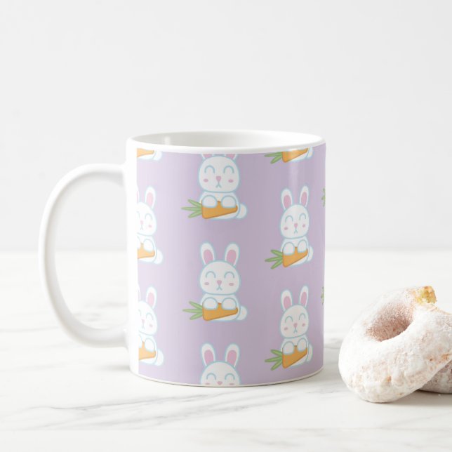 Taza De Café The Bunny Pattern Mug (Con donut)