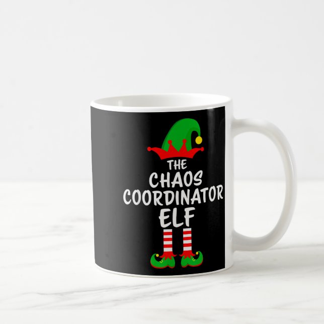 Taza De Café The Chaos Coordinator Elf Matching Family Christma (Derecha)