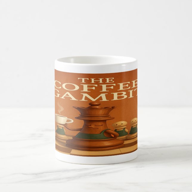 Taza De Café The Coffee Gambit — Brew Bold, Think Brilliant (Centro)