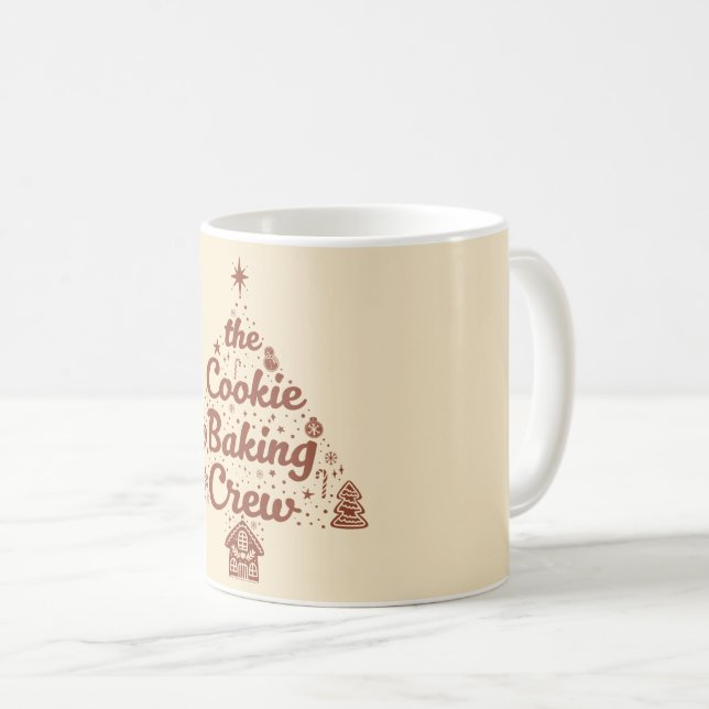 Taza De Café The Cookie Baking Crew Christmas Tree Design (Anverso derecho)