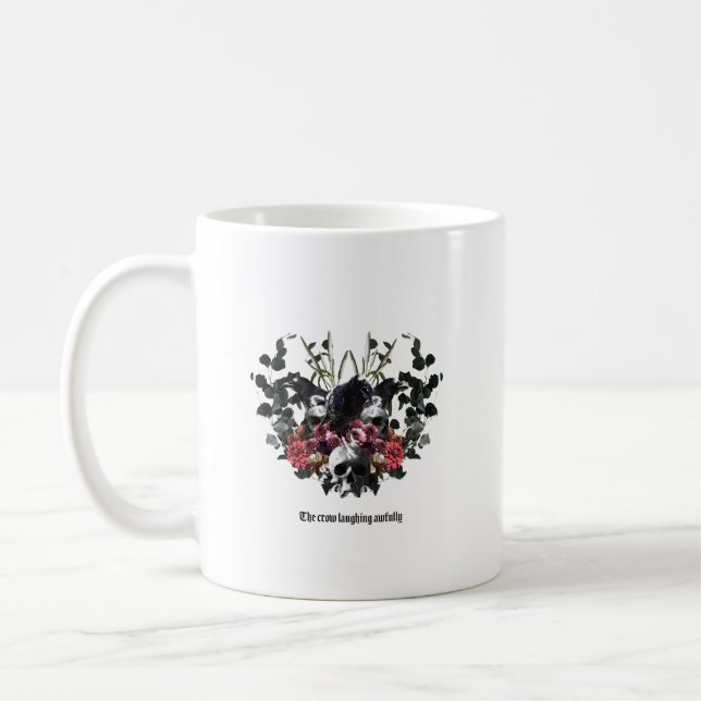 Taza De Café The Crow Laughing Awfully (Izquierda)