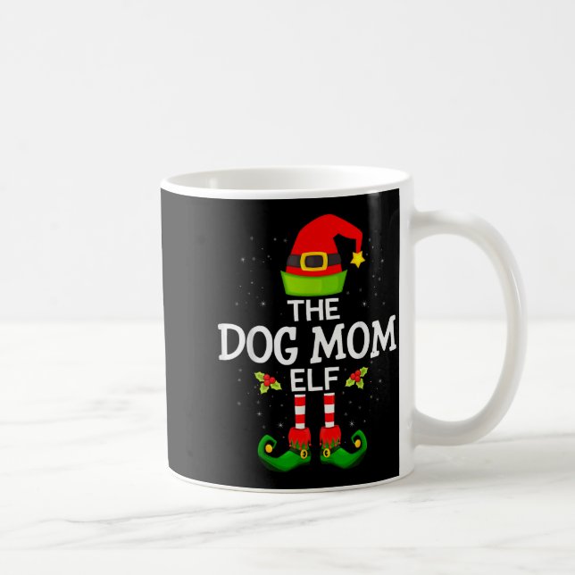 Taza De Café The Dog Mom Elf Christmas Family Matching Pajama M (Derecha)