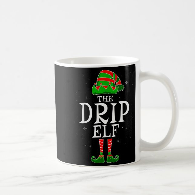 Taza De Café The Drip Elf Group Matching Family Christmas Swag  (Derecha)