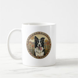 Taza De Café The Einstein of the Moors: Border Collie Folk Art 