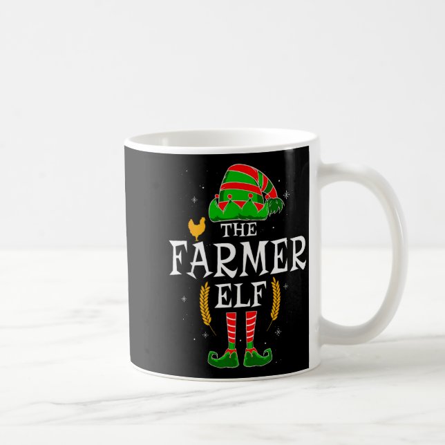Taza De Café The Farmer Elf Group Matching Family Christmas Far (Derecha)