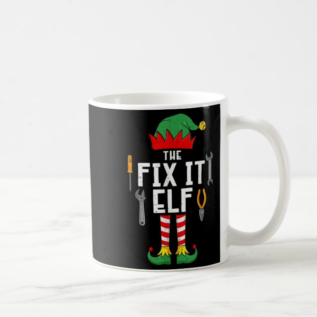 Taza De Café The Fix It Elf Christmas Family Matching Xmas Grou (Derecha)