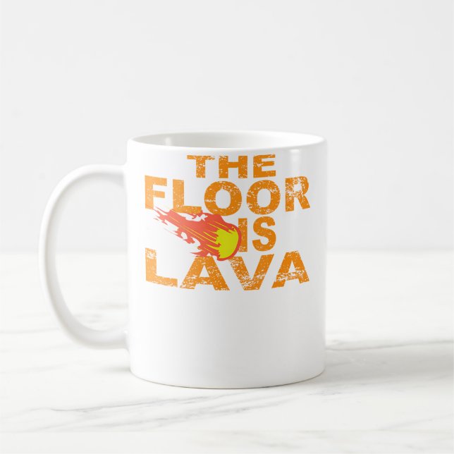 Taza De Café The Floor Is Lava Running Parkour (Izquierda)