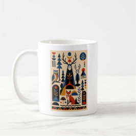 Taza De Café The Forest Remembers – Geometric Art Mug